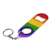 Flag für Gay Pride Mini Flaschenöffner (Vorderseite Schrägansicht)