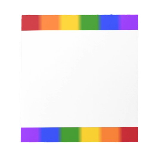 Flag für Gay Pride Notizblock (Vorderseite)