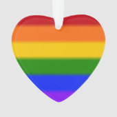 Flag für Gay Pride Ornament (Vorderseite)