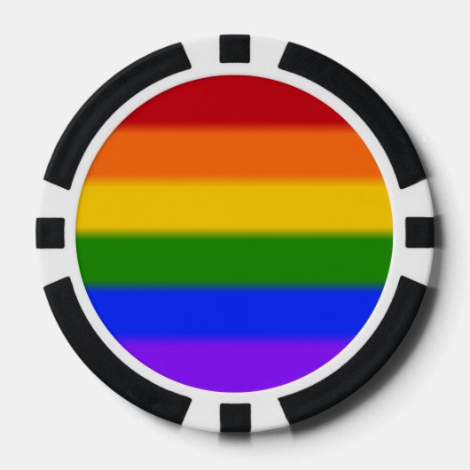 Flag für Gay Pride Pokerchips (Vorderseite)