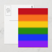 Flag für Gay Pride Postkarte (Vorne/Hinten)