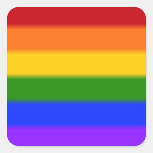 Flag für Gay Pride Quadratischer Aufkleber (Vorderseite)