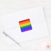 Flag für Gay Pride Quadratischer Aufkleber (Umschlag)