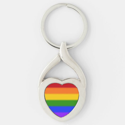 Flag für Gay Pride Schlüsselanhänger (Vorderseite)