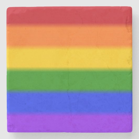 Flag für Gay Pride Steinuntersetzer (Vorderseite)