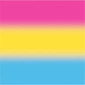 Flag für glänzende Pansexual-Stolz - farbenfrohe P Aufkleber (Vorderseite)