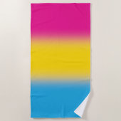 Flag für glänzende Pansexual-Stolz - farbenfrohe P Strandtuch (Vorderseite)