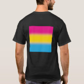 Flag für glänzende Pansexual-Stolz - farbenfrohe P T-Shirt (Rückseite)