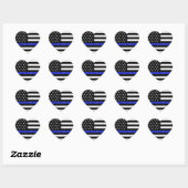 Flag für Glitzer der Thin Blue Line Herz-Aufkleber (Blatt)