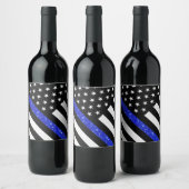 Flag für Glitzer der Thin Blue Line Weinetikett (Flaschen)