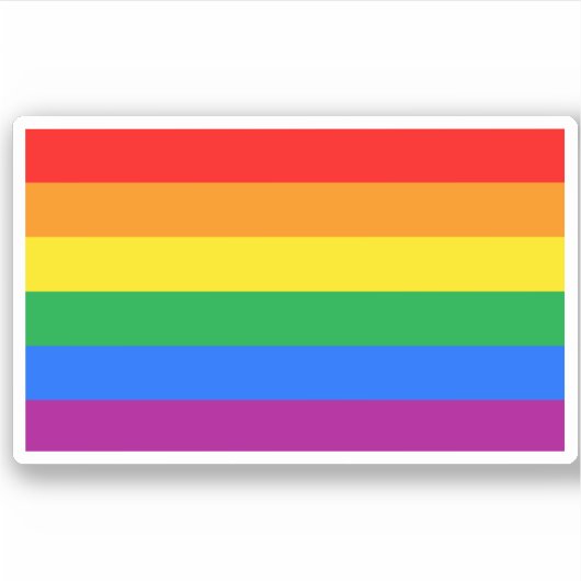 Flag für herkömmliche Gay Pride Aufkleber (Vorderseite)