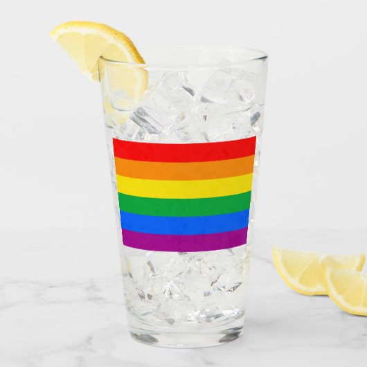 Flag für herkömmliche Gay Pride Glas (Vorderseite Ice)