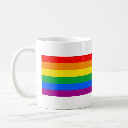 Flag für herkömmliche Gay Pride Kaffeetasse (Links)