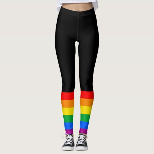 Flag für herkömmliche Gay Pride Leggings (Vorderseite)