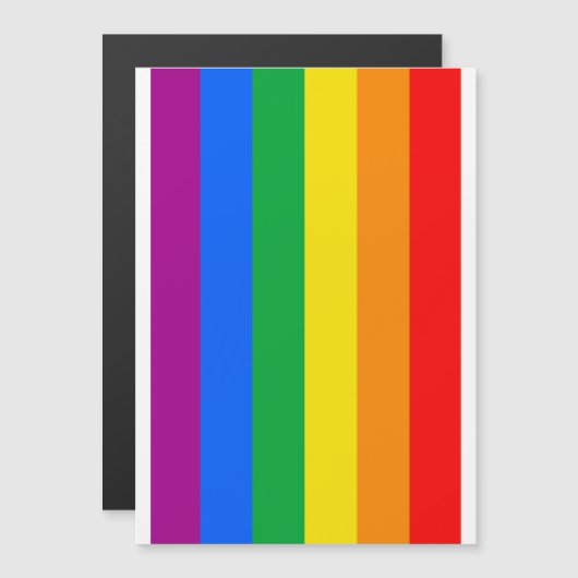 Flag für herkömmliche Gay Pride Magneteinladung (Vorne/Hinten)