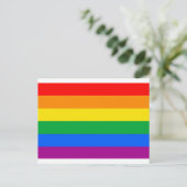 Flag für herkömmliche Gay Pride Postkarte (Stehend Vorderseite)