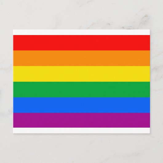 Flag für herkömmliche Gay Pride Postkarte (Vorderseite)