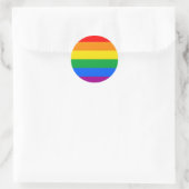 Flag für herkömmliche Gay Pride Runder Aufkleber (Tasche)