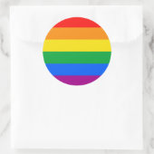 Flag für herkömmliche Gay Pride Runder Aufkleber (Tasche)