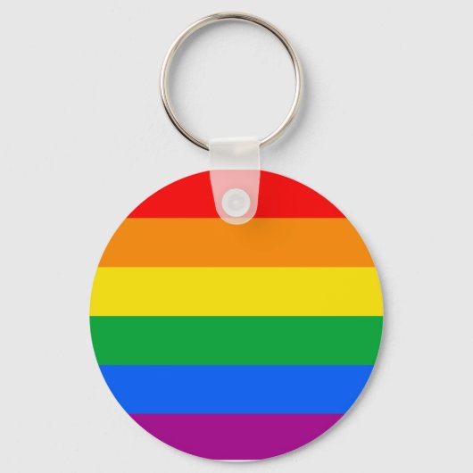 Flag für herkömmliche Gay Pride Schlüsselanhänger (Vorderseite)