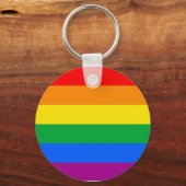 Flag für herkömmliche Gay Pride Schlüsselanhänger (Vorderseite)