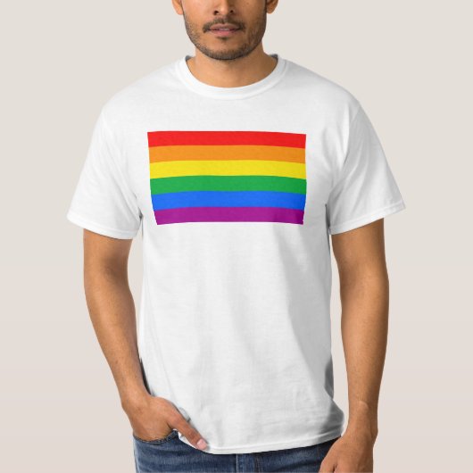 Flag für herkömmliche Gay Pride T-Shirt (Vorderseite)