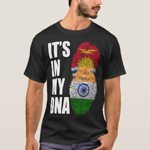 Flag für indisches und Kiribati-Misch-DNA-Erbe T-Shirt