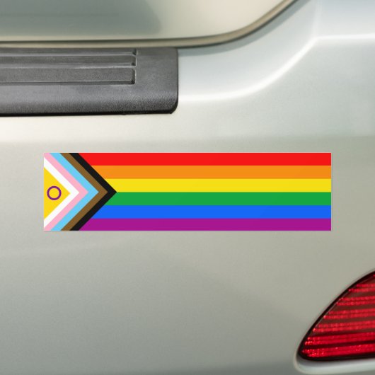 Flag für inklusiven intersexuellen Fortschritt Autoaufkleber (Auf Auto)