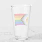 Flag für inklusiven intersexuellen Fortschritt Glas (Rückseite)