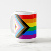 Flag für inklusiven intersexuellen Fortschritt Kaffeetasse (Vorderseite Links)