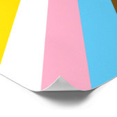 Flag für inklusiven intersexuellen Fortschritt Poster (Ecke)