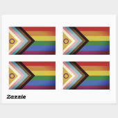 Flag für inklusiven intersexuellen Fortschritt Rechteckiger Aufkleber (Blatt)