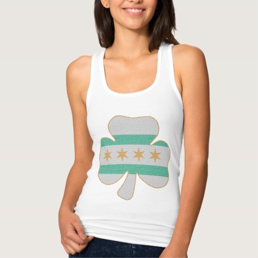 Flag für irisches Kleeblatt Chicago Tank Top (Vorderseite)