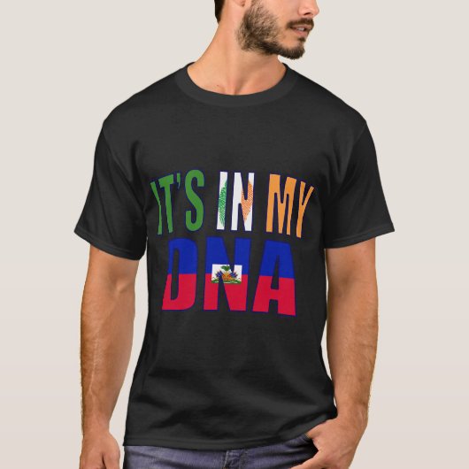 Flag für irisches und haitianisches Mix-DNA-Perfek T-Shirt (Vorderseite)