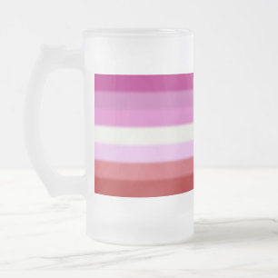Flag für Lesben Mattglas Bierglas