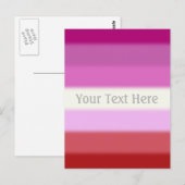 Flag für Lesben Postkarte (Vorne/Hinten)