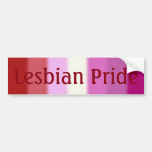 Flag für Lesben, Version 2 (Text) Autoaufkleber