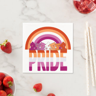 Flag für lesbische Katzen Serviette