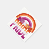 Flag für lesbische Katzen Serviette (Ecke)