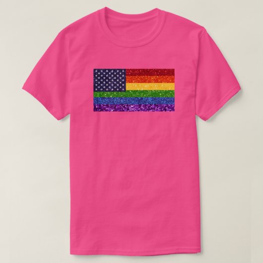 Flag für LGBT-Glitzer T-Shirt (Design vorne)