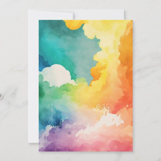 Flag für LGBT-Regenbogen-Herz Einladung (Rückseite)