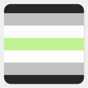 Flag für LGBTQ-Agender Quadratischer Aufkleber