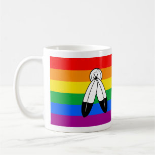 Flag für LGBTQ+-Markenbezeichnungen mit zwei Geist Kaffeetasse
