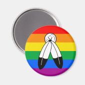 Flag für LGBTQ+-Markenbezeichnungen mit zwei Geist Magnet (Vorderseite/Rückseite)