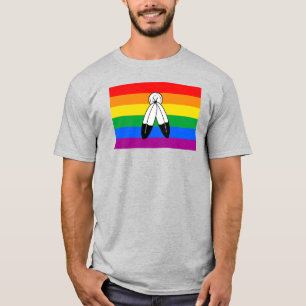 Flag für LGBTQ+-Markenbezeichnungen mit zwei Geist T-Shirt