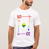 Flag für LGBTQ mit 10 Karten 10 Diamant T-Shirt (Vorderseite)