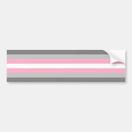 Flag für Mädchen (Demi Girl Pride) (Geschlechtside Autoaufkleber (Vorne)
