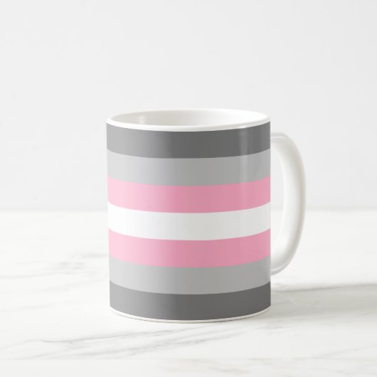 Flag für Mädchen (Demi Girl Pride) (Geschlechtside Kaffeetasse (VorderseiteRechts)