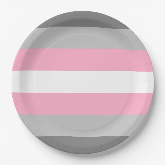 Flag für Mädchen (Demi Girl Pride) (Geschlechtside Pappteller (Vorderseite)