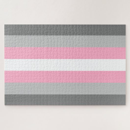 Flag für Mädchen (Demi Girl Pride) (Geschlechtside Puzzle (Horizontal)